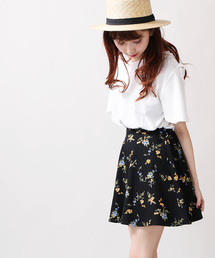 WEGO/パターンフレアミニスカート
