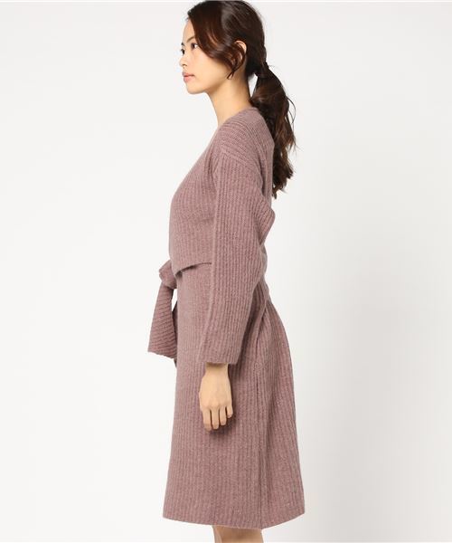 TODAYFUL(トゥデイフル)の「カシュクールニットドレス(ワンピース・レディース・レッド系その他/ラベンダー・FREE)」の11枚目の写真