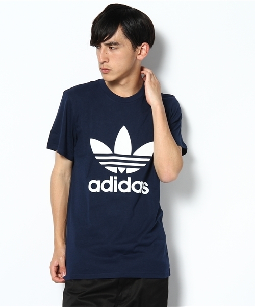 adidas Originals（アディダスオリジナルス）の「ADI TREFOIL TEE トレフォイル（Tシャツ/カットソー・メンズ・ブラック/パープル/ホワイト/レッド/グリーン/ネイビー・SMALL/MEDIUM/LARGE/X-LARGE）」の5枚目の写真