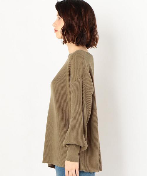 Another Edition（アナザーエディション）の「12G畦ボートネックプルオーバー（ニット/セーター・レディース・ライトブルー/ブラック/イエロー/モカ・フリー）」の7枚目の写真