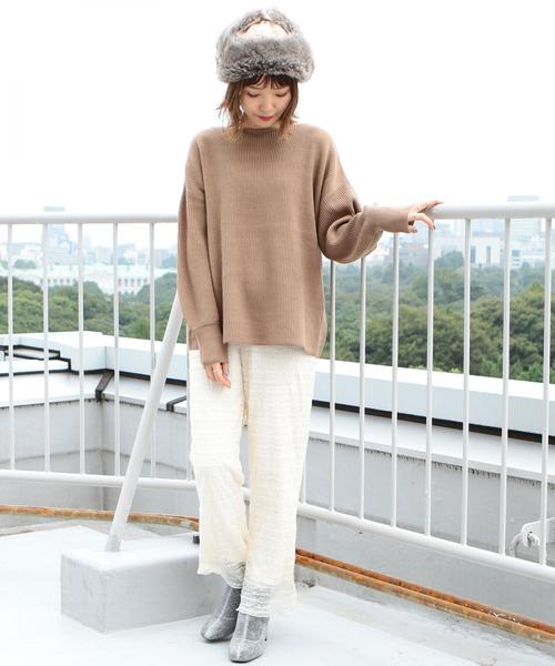 Another Edition（アナザーエディション）の「12G畦ボートネックプルオーバー（ニット/セーター・レディース・ライトブルー/ブラック/イエロー/モカ・フリー）」の22枚目の写真