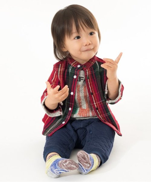 BREEZE(ブリーズ)の「男の子着せ込み風カバーオール(ロンパース・キッズ・レッド/グリーン・70/80)」の1枚目の写真