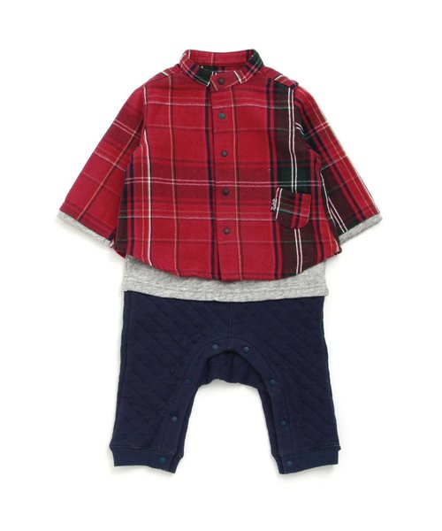 BREEZE(ブリーズ)の「男の子着せ込み風カバーオール(ロンパース・キッズ・レッド/グリーン・70/80)」の9枚目の写真