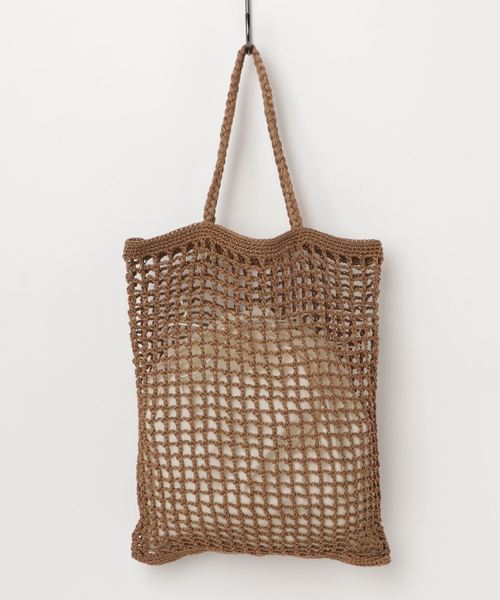 Casselini（キャセリーニ）の「スクエアネットトート（トートバッグ・レディース・ブラック/ブラウン/レッド/グリーン/アイボリー・FREE）」の4枚目の写真