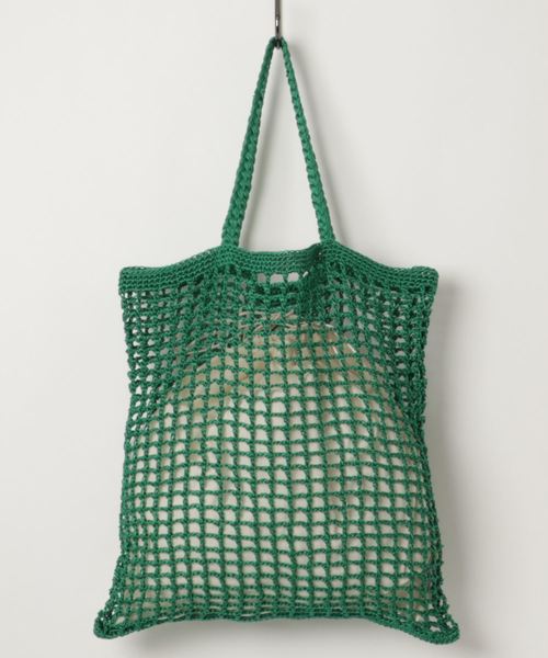 Casselini（キャセリーニ）の「スクエアネットトート（トートバッグ・レディース・ブラック/ブラウン/レッド/グリーン/アイボリー・FREE）」の5枚目の写真