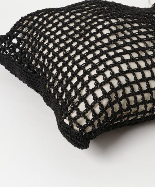 Casselini（キャセリーニ）の「スクエアネットトート（トートバッグ・レディース・ブラック/ブラウン/レッド/グリーン/アイボリー・FREE）」の8枚目の写真