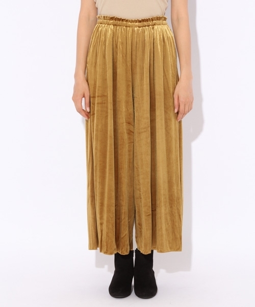 niko and...（ニコアンド）の「ベロアプリーツガウチョパンツ（その他パンツ・レディース・ブルー/ブラウン/ブラック/キャメル・FREE）」の18枚目の写真