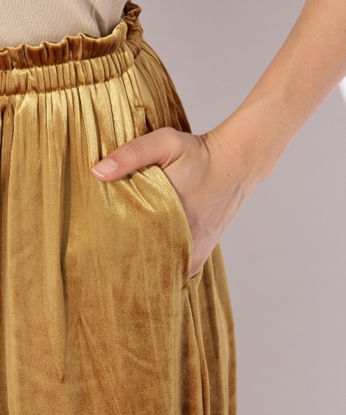 niko and...（ニコアンド）の「ベロアプリーツガウチョパンツ（その他パンツ・レディース・ブルー/ブラウン/ブラック/キャメル・FREE）」の12枚目の写真