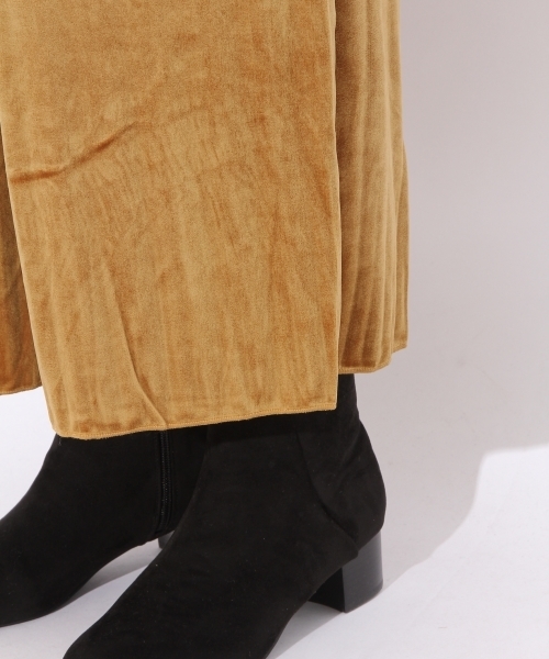 niko and...（ニコアンド）の「ベロアプリーツガウチョパンツ（その他パンツ・レディース・ブルー/ブラウン/ブラック/キャメル・FREE）」の10枚目の写真