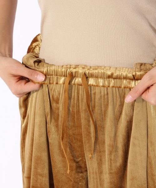 niko and...（ニコアンド）の「ベロアプリーツガウチョパンツ（その他パンツ・レディース・ブルー/ブラウン/ブラック/キャメル・FREE）」の7枚目の写真