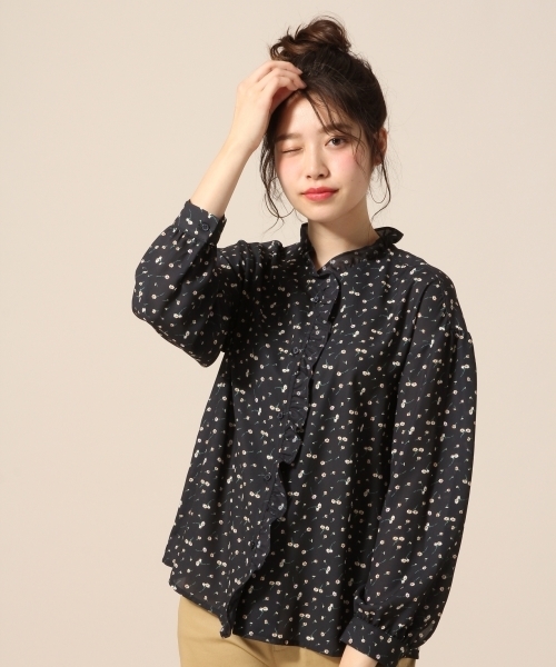 LOWRYS FARM(ローリーズファーム)の「ハナガラフリルブラウス 784930(シャツ/ブラウス・レディース・ライラック/ブラック/オフホワイト・LARGE/MEDIUM)」の12枚目の写真