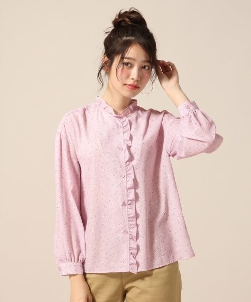 LOWRYS FARM(ローリーズファーム)の「ハナガラフリルブラウス 784930(シャツ/ブラウス・レディース・ライラック/ブラック/オフホワイト・LARGE/MEDIUM)」の14枚目の写真