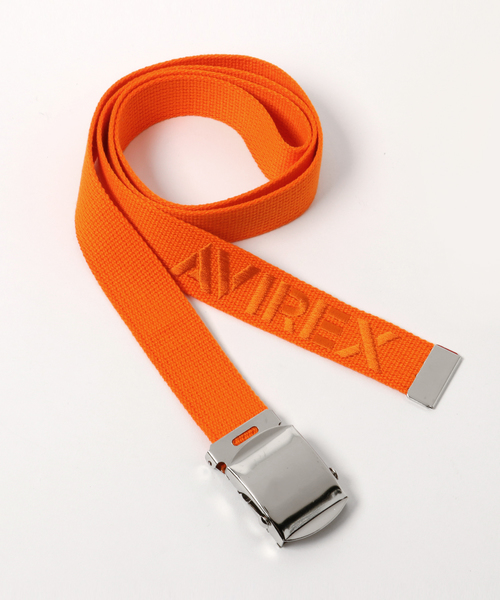 AVIREX（アヴィレックス）の「AVIREX/アヴィレックス/ ガチャベルト 「AVIREX」ロゴ（ベルト・メンズ・ホワイト/ブラック/レッド/オレンジ・FREE）」の4枚目の写真
