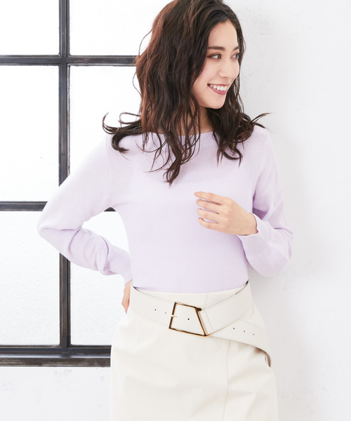 RIVE DROITE（リヴドロワ）の「変形バックルベルト（ベルト・レディース・ライトグレー/アイボリー・FREE）」の5枚目の写真