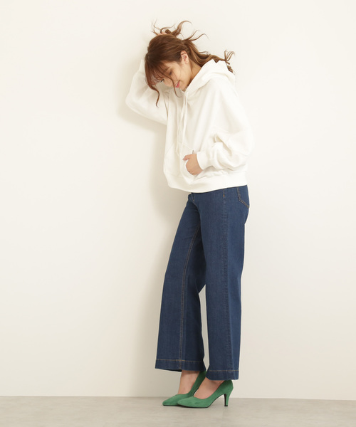 FREE'S MART（フリーズマート）の「◆ベーシックワイドデニム（デニムパンツ・レディース・ブルー系その他/ダークネイビー・X-SMALL/SMALL/MEDIUM）」の3枚目の写真