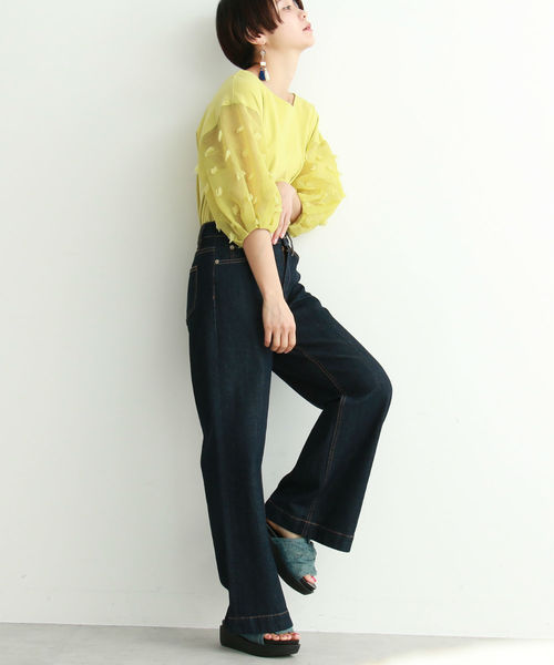 FREE'S MART（フリーズマート）の「◆ベーシックワイドデニム（デニムパンツ・レディース・ブルー系その他/ダークネイビー・X-SMALL/SMALL/MEDIUM）」の19枚目の写真