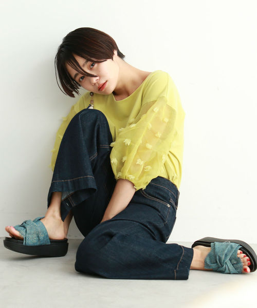 FREE'S MART（フリーズマート）の「◆ベーシックワイドデニム（デニムパンツ・レディース・ブルー系その他/ダークネイビー・X-SMALL/SMALL/MEDIUM）」の17枚目の写真