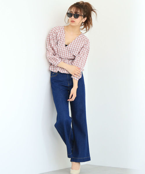 FREE'S MART（フリーズマート）の「◆ベーシックワイドデニム（デニムパンツ・レディース・ブルー系その他/ダークネイビー・X-SMALL/SMALL/MEDIUM）」の16枚目の写真