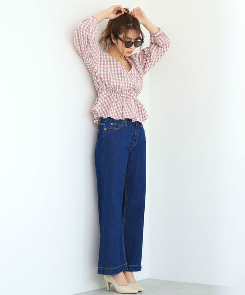 FREE'S MART（フリーズマート）の「◆ベーシックワイドデニム（デニムパンツ・レディース・ブルー系その他/ダークネイビー・X-SMALL/SMALL/MEDIUM）」の13枚目の写真