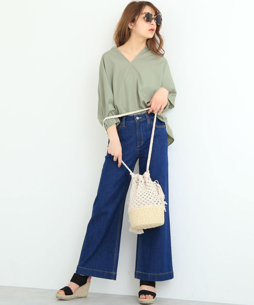 FREE'S MART（フリーズマート）の「◆ベーシックワイドデニム（デニムパンツ・レディース・ブルー系その他/ダークネイビー・X-SMALL/SMALL/MEDIUM）」の12枚目の写真