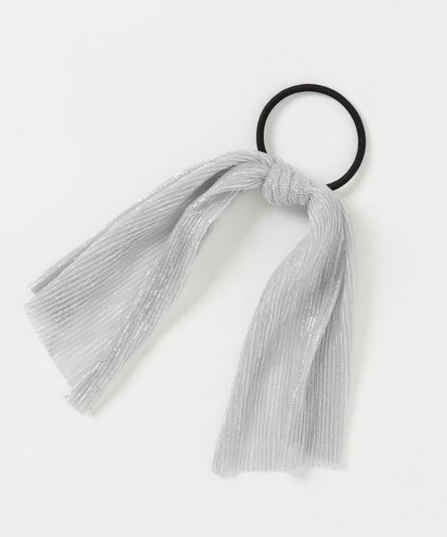 natural couture（ナチュラルクチュール）の「ラメ入りヘアポニーテーラー（ヘアゴム・レディース・シルバー/ゴールド/パープル・FREE）」の2枚目の写真