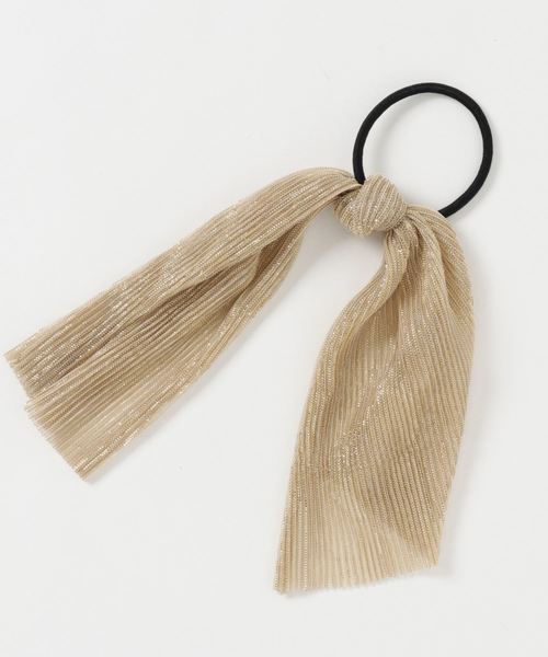 natural couture（ナチュラルクチュール）の「ラメ入りヘアポニーテーラー（ヘアゴム・レディース・シルバー/ゴールド/パープル・FREE）」の3枚目の写真