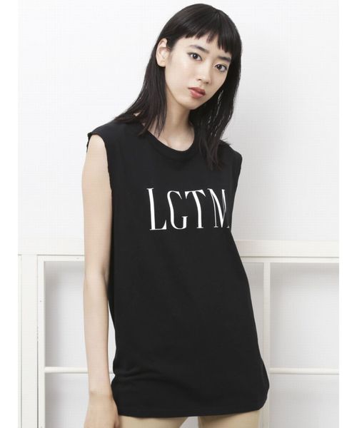 EMODA（エモダ）の「LGTMプリントTシャツ（Tシャツ/カットソー・レディース・ホワイト/ブラック/グリーン・FREE）」の2枚目の写真