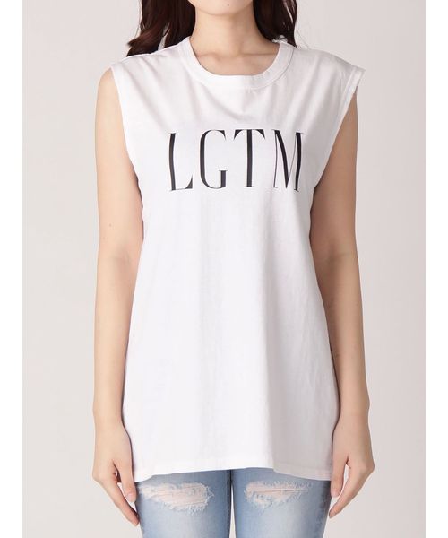 EMODA（エモダ）の「LGTMプリントTシャツ（Tシャツ/カットソー・レディース・ホワイト/ブラック/グリーン・FREE）」の9枚目の写真