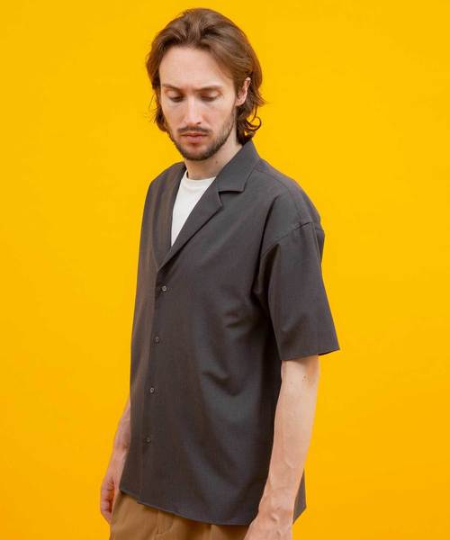 UNITED TOKYO（ユナイテッドトウキョウ）の「リネンライクオープンカラーシャツ（シャツ/ブラウス・メンズ・ブラック/ベージュ/グレー・1/2/3）」の16枚目の写真