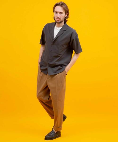 UNITED TOKYO（ユナイテッドトウキョウ）の「リネンライクオープンカラーシャツ（シャツ/ブラウス・メンズ・ブラック/ベージュ/グレー・1/2/3）」の4枚目の写真