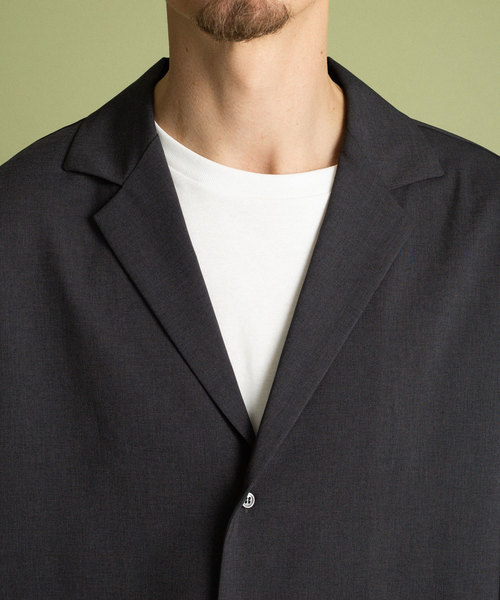 UNITED TOKYO（ユナイテッドトウキョウ）の「リネンライクオープンカラーシャツ（シャツ/ブラウス・メンズ・ブラック/ベージュ/グレー・1/2/3）」の9枚目の写真