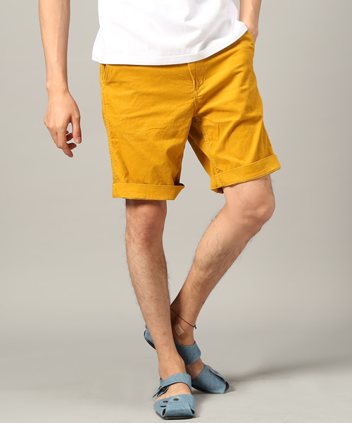 Denime(ドゥニーム)の「SUMMER CORDUROY SHORT TROUSERS(その他パンツ・メンズ・レッド/ネイビー/ピンク/マスタード/ライトブラウン・LARGE/MEDIUM/SMALL)」の4枚目の写真