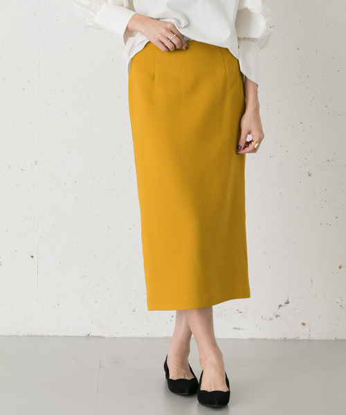 URBAN RESEARCH ROSSO WOMEN(アーバンリサーチ ロッソ)の「シンプルタイトスカート(スカート・レディース・ブラック/ブラウン/イエロー系その他・38/36)」の1枚目の写真