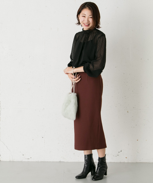 URBAN RESEARCH ROSSO WOMEN(アーバンリサーチ ロッソ)の「シンプルタイトスカート(スカート・レディース・ブラック/ブラウン/イエロー系その他・38/36)」の10枚目の写真