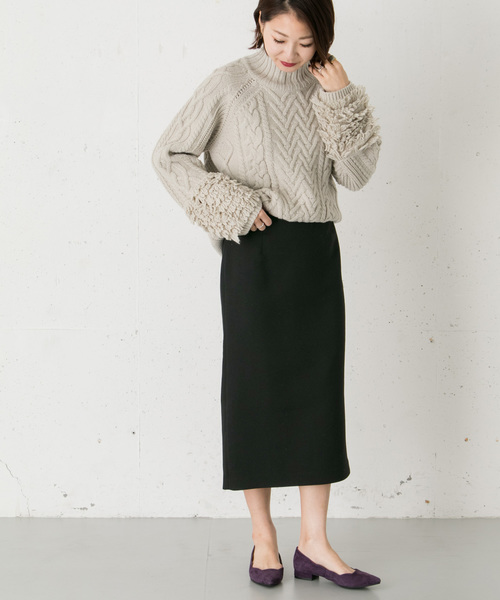 URBAN RESEARCH ROSSO WOMEN(アーバンリサーチ ロッソ)の「シンプルタイトスカート(スカート・レディース・ブラック/ブラウン/イエロー系その他・38/36)」の13枚目の写真