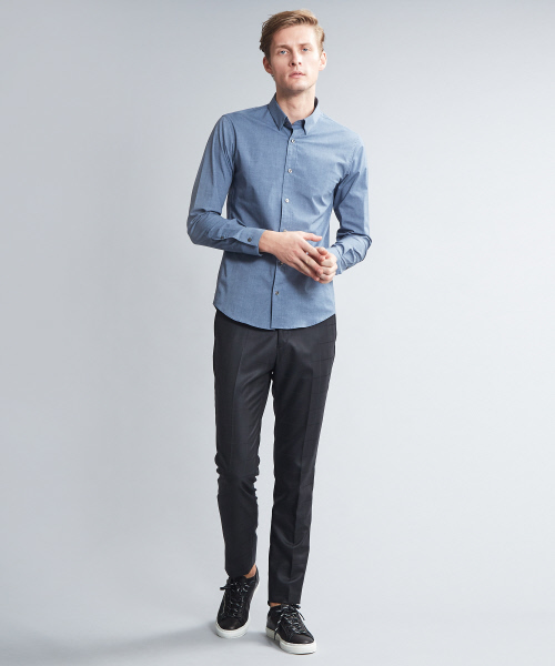 5351 POUR LES HOMMES（ゴーサンゴーイチプールオム）の「ライトストレッチブロードシャツ（シャツ/ブラウス・メンズ・ブラック/オフホワイト/インディゴブルー・44/46/48/50）」の4枚目の写真