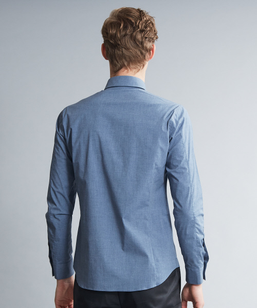 5351 POUR LES HOMMES（ゴーサンゴーイチプールオム）の「ライトストレッチブロードシャツ（シャツ/ブラウス・メンズ・ブラック/オフホワイト/インディゴブルー・44/46/48/50）」の7枚目の写真