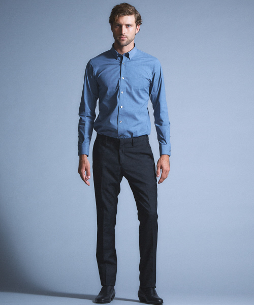 5351 POUR LES HOMMES（ゴーサンゴーイチプールオム）の「ライトストレッチブロードシャツ（シャツ/ブラウス・メンズ・ブラック/オフホワイト/インディゴブルー・44/46/48/50）」の16枚目の写真