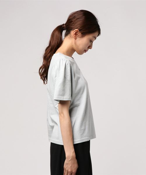 one after another NICE CLAUP（ワンアフターアナザーナイスクラップ）の「【ナイスクラップ】ブロッサムTシャツ（Tシャツ/カットソー・レディース・イエロー/ブラック/オフホワイト/グレー・FREE）」の5枚目の写真