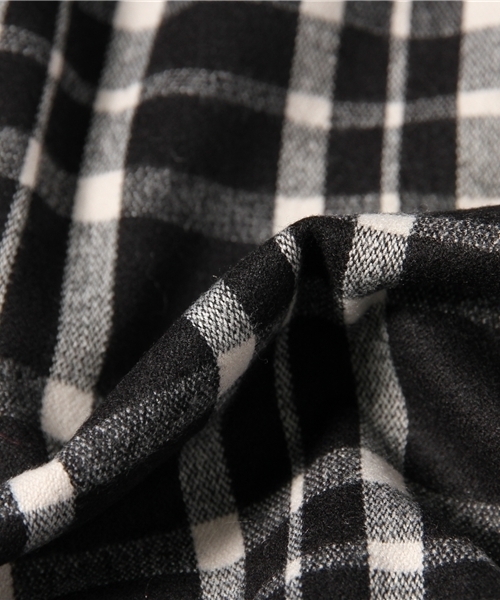 CORTES WORKS（コルテスワークス）の「ブラッシュ チェック スカート（スカート・レディース・ブラック/グリーン・36/38）」の9枚目の写真