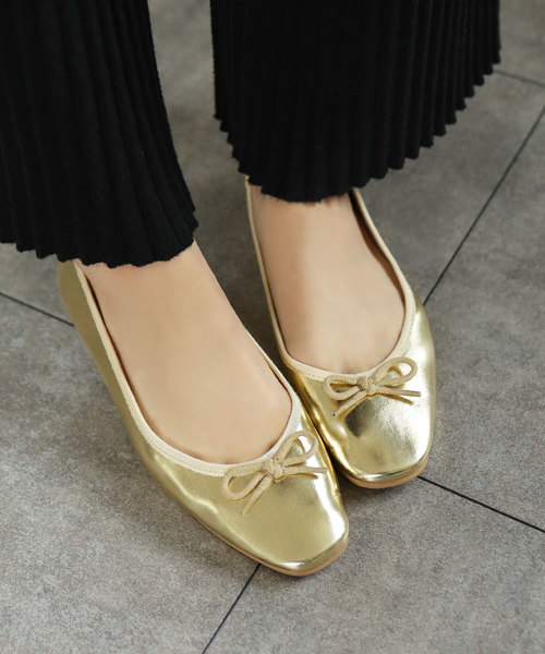 SESTO（セスト）の「スクエアトゥバレエシューズ（バレエシューズ・レディース・ブラック/シルバー/ゴールド/アイボリー/カモフラージュ/ブラック系その他/レオパード/パイソン/ブラウン系その他/チェック・22.5cm/23.5cm/24.5cm/25.5cm/23.0cm/24.0cm/22.0cm）」の7枚目の写真