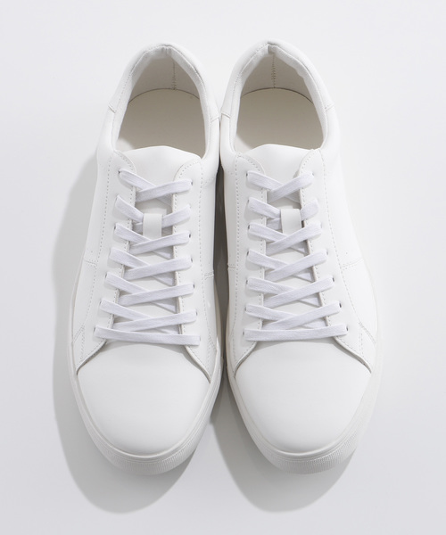 EMMA CLOTHES（エマクローズ）の「ミニマルデザインローカットスニーカー（スニーカー・メンズ・ホワイト/ブラック・S/M/L）」の8枚目の写真