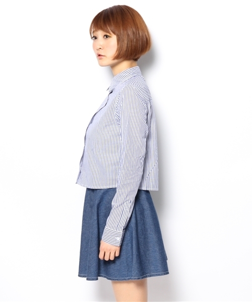 WEGO（ウィゴー）の「WEGO/柄クロップドシャツ（シャツ/ブラウス・レディース・ブラック/ブルー/ブルー系その他/レッド/その他1・FREE）」の16枚目の写真