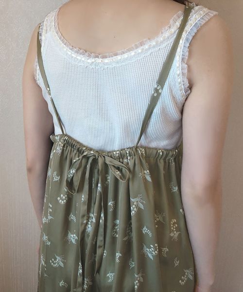 one after another NICE CLAUP（ワンアフターアナザーナイスクラップ）の「【petite by NICE CLAUP】original print thermal camisole（タンクトップ・レディース・オフホワイト/その他/レッド系その他・FREE）」の13枚目の写真