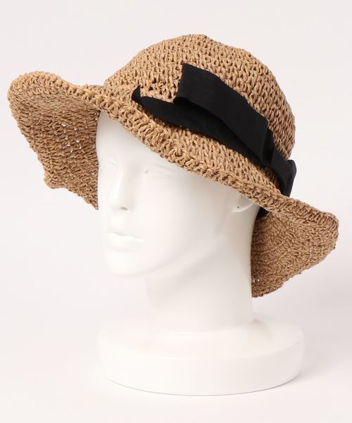 AMERICAN HOLIC（アメリカンホリック）の「コットンペーパーハット（ハット・レディース・ナチュラル/ブラウン・FREE）」の2枚目の写真