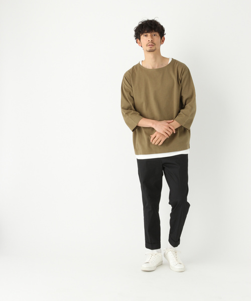 GLOBAL WORK（グローバルワーク）の「サッカーレイヤードT7分袖/825402（Tシャツ/カットソー・メンズ・ホワイト/ネイビー/ライトグリーン・LARGE/SMALL/MEDIUM/X-LARGE）」の16枚目の写真