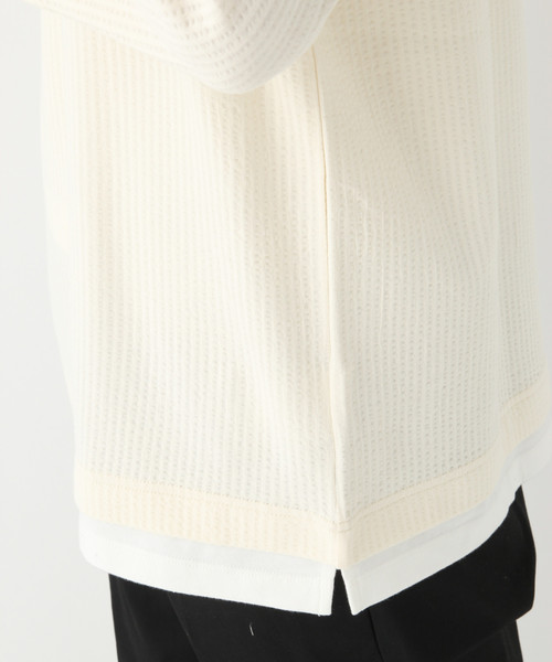 GLOBAL WORK（グローバルワーク）の「サッカーレイヤードT7分袖/825402（Tシャツ/カットソー・メンズ・ホワイト/ネイビー/ライトグリーン・LARGE/SMALL/MEDIUM/X-LARGE）」の14枚目の写真