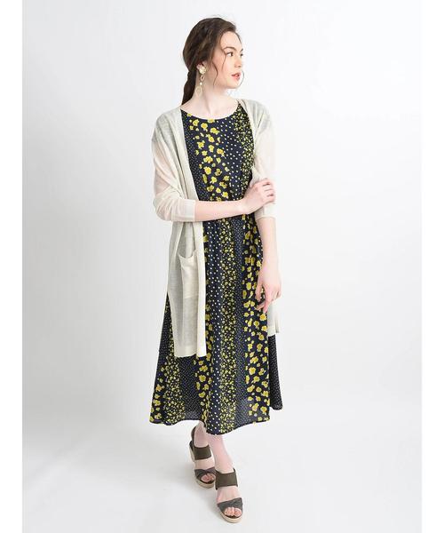 YECCA VECCA（イェッカヴェッカ）の「シアーニットロングカーディガン ●（カーディガン/ボレロ・レディース・ブラック/モカ/ホワイト系その他2・FREE）」の10枚目の写真