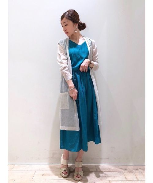 YECCA VECCA（イェッカヴェッカ）の「シアーニットロングカーディガン ●（カーディガン/ボレロ・レディース・ブラック/モカ/ホワイト系その他2・FREE）」の19枚目の写真