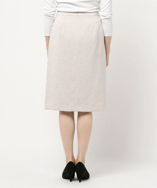 NATURAL BEAUTY BASIC（ナチュラルビューティーベーシック）の「リネンライクドビーセットアップ　スカート（スカート・レディース・ベージュ/ネイビー・LARGE/X-SMALL/SMALL/MEDIUM）」の4枚目の写真